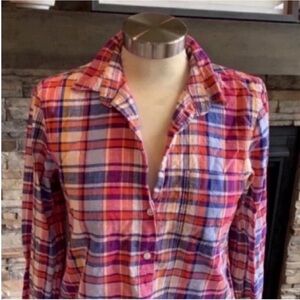 J. Crew Multicolor Plaid Button Down Shirt
